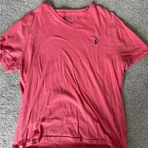 Polo by Ralph Lauren Heathered Coral V-Neck Tee
